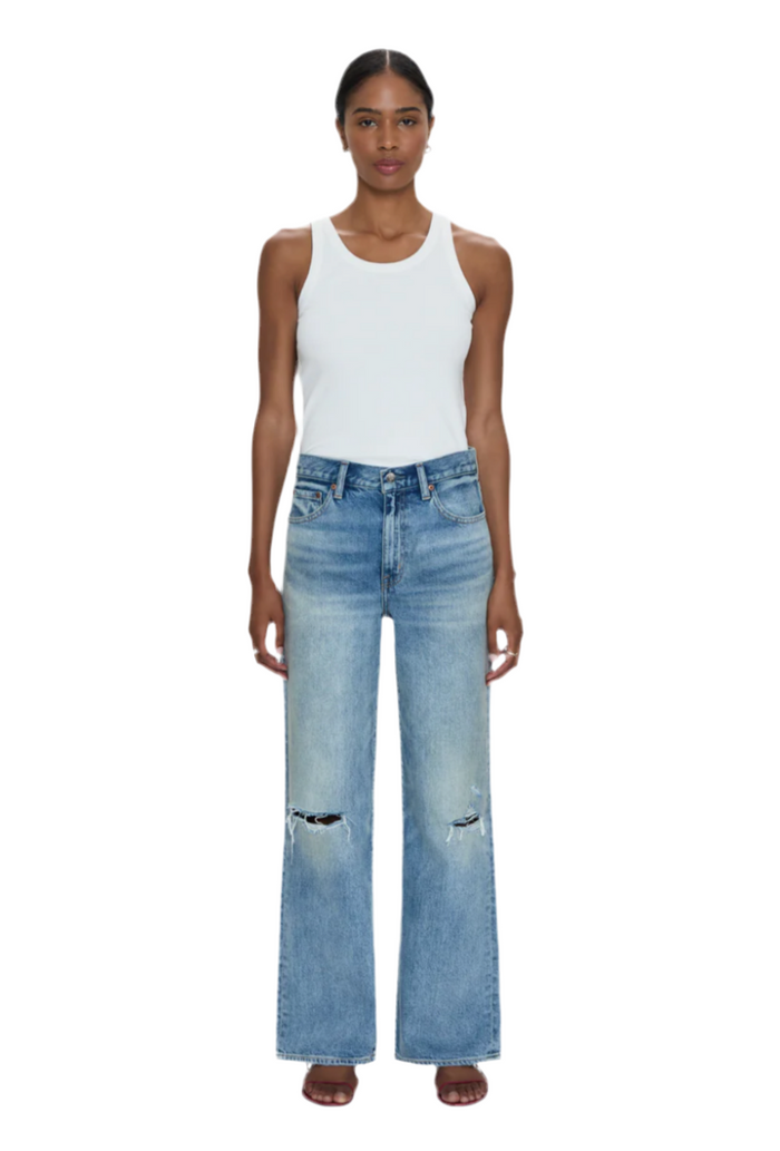 Pistola Hendrix High Rise Baggy Jeans - Apprentice Distressed