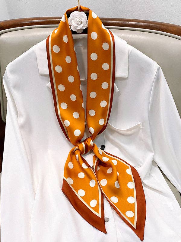 Vintage Polka-Dot Striped Printed Scarf