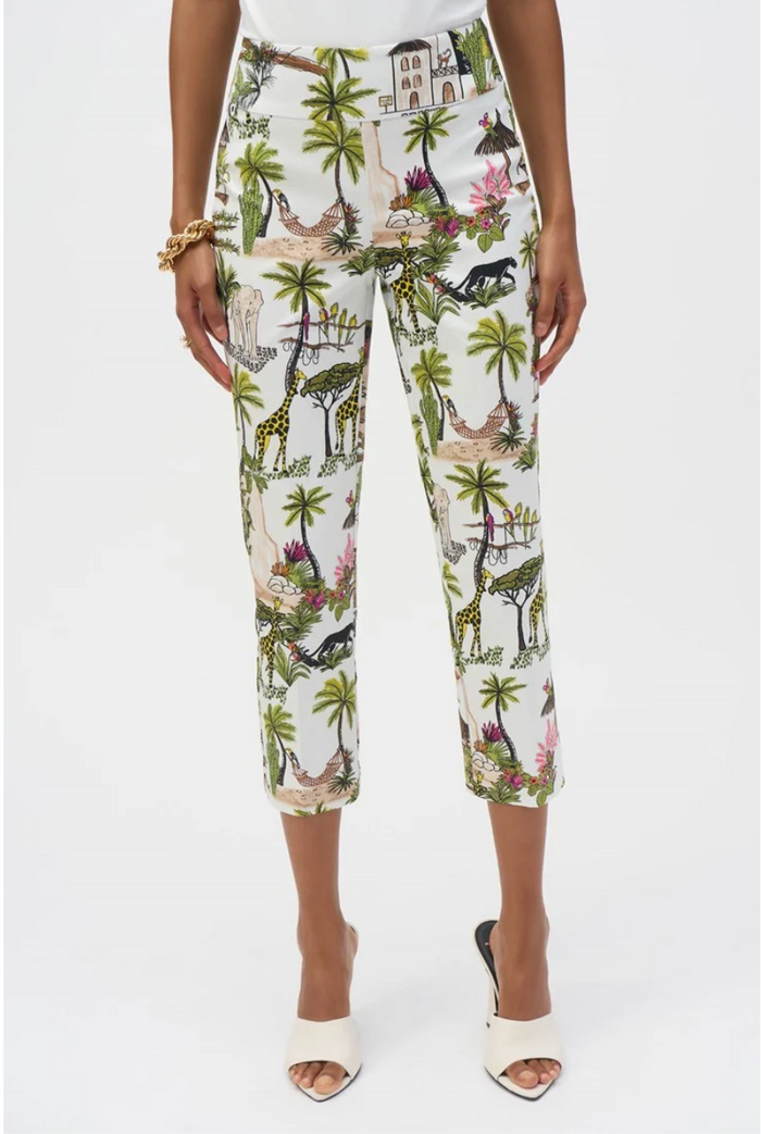Joseph Ribkoff Millennium Conversational Print Crop Pants