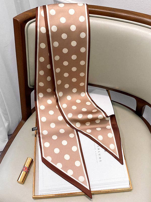 Vintage Polka-Dot Striped Printed Scarf