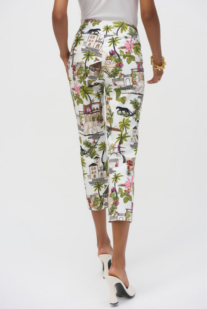 Joseph Ribkoff Millennium Conversational Print Crop Pants