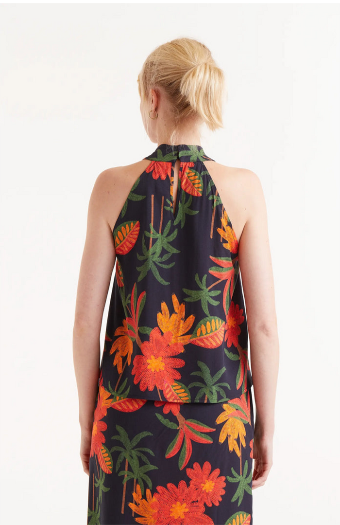 Famara floral print halter top