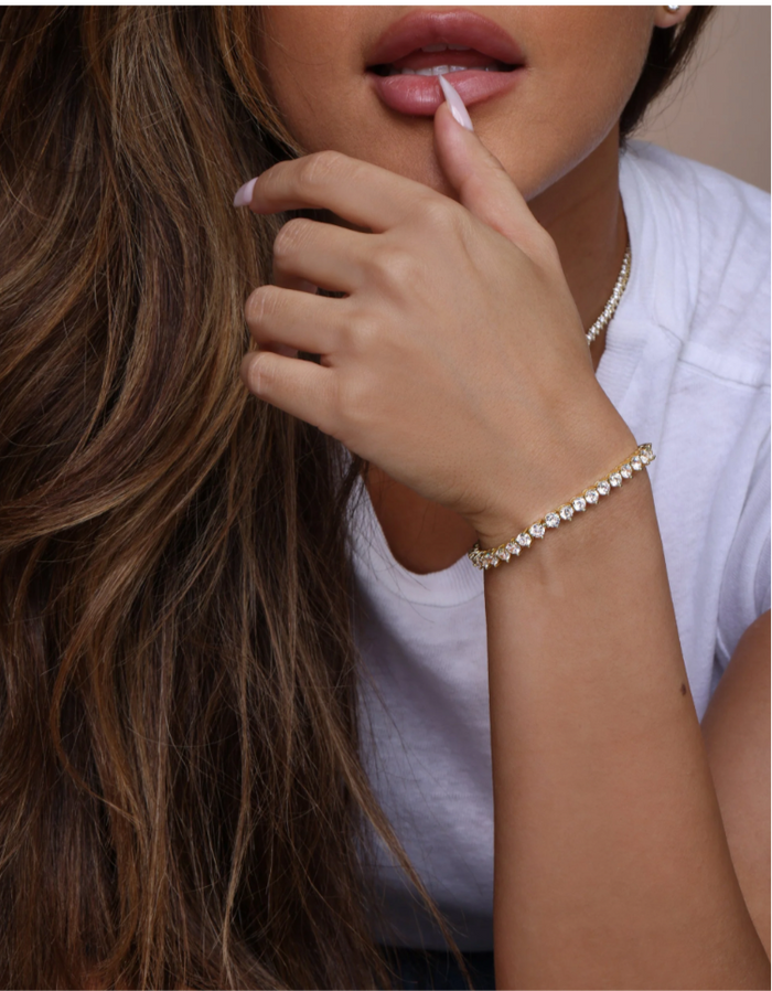 Melinda Maria Mama Not Your Basic Tennis Bracelet - Gold