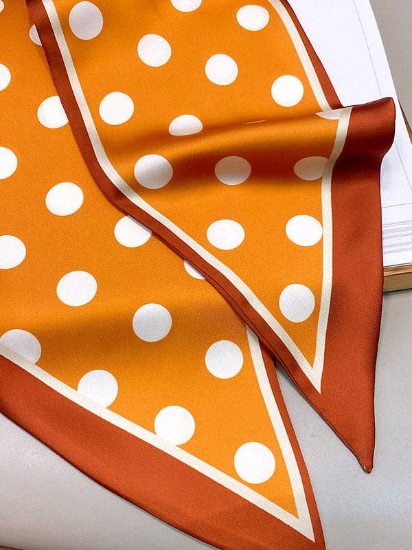 Vintage Polka-Dot Striped Printed Scarf