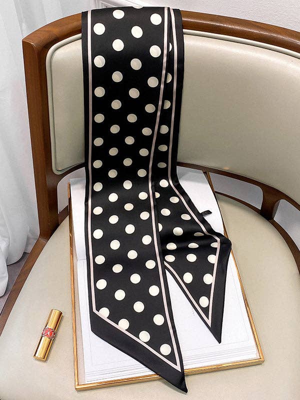 Vintage Polka-Dot Striped Printed Scarf