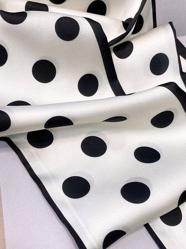 Vintage Polka-Dot Striped Printed Scarf