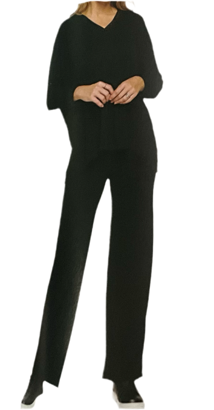 Comfy Lux Black Relaxed Knit Top