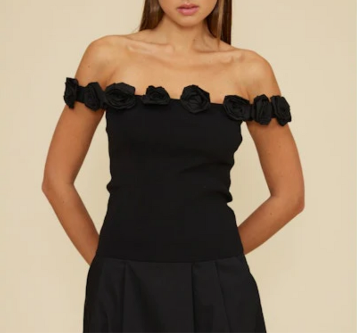 Lucy Paris Kamila Black Top