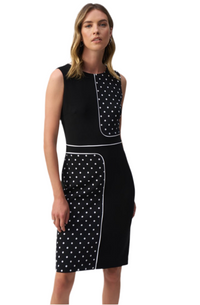 Joseph Ribkoff Dot Print Sleeveless Dress