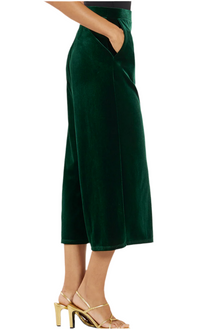 Jude Connally Lolly Stretch Velvet Pant - Palace Green