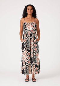 Printed Spaghetti Strap Wide Leg Jumpsuit