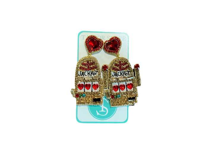 Slot Machine Beaded Earrings
