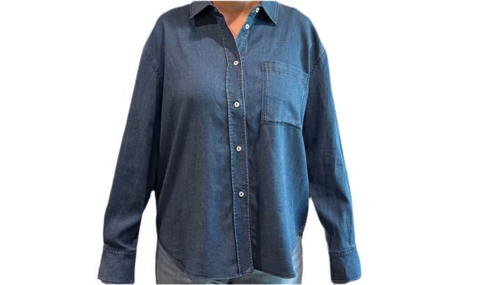 Lysse Bay Cropped Chambray Denim Shirt