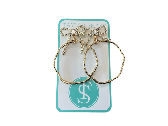 Bow Hoop Earrings