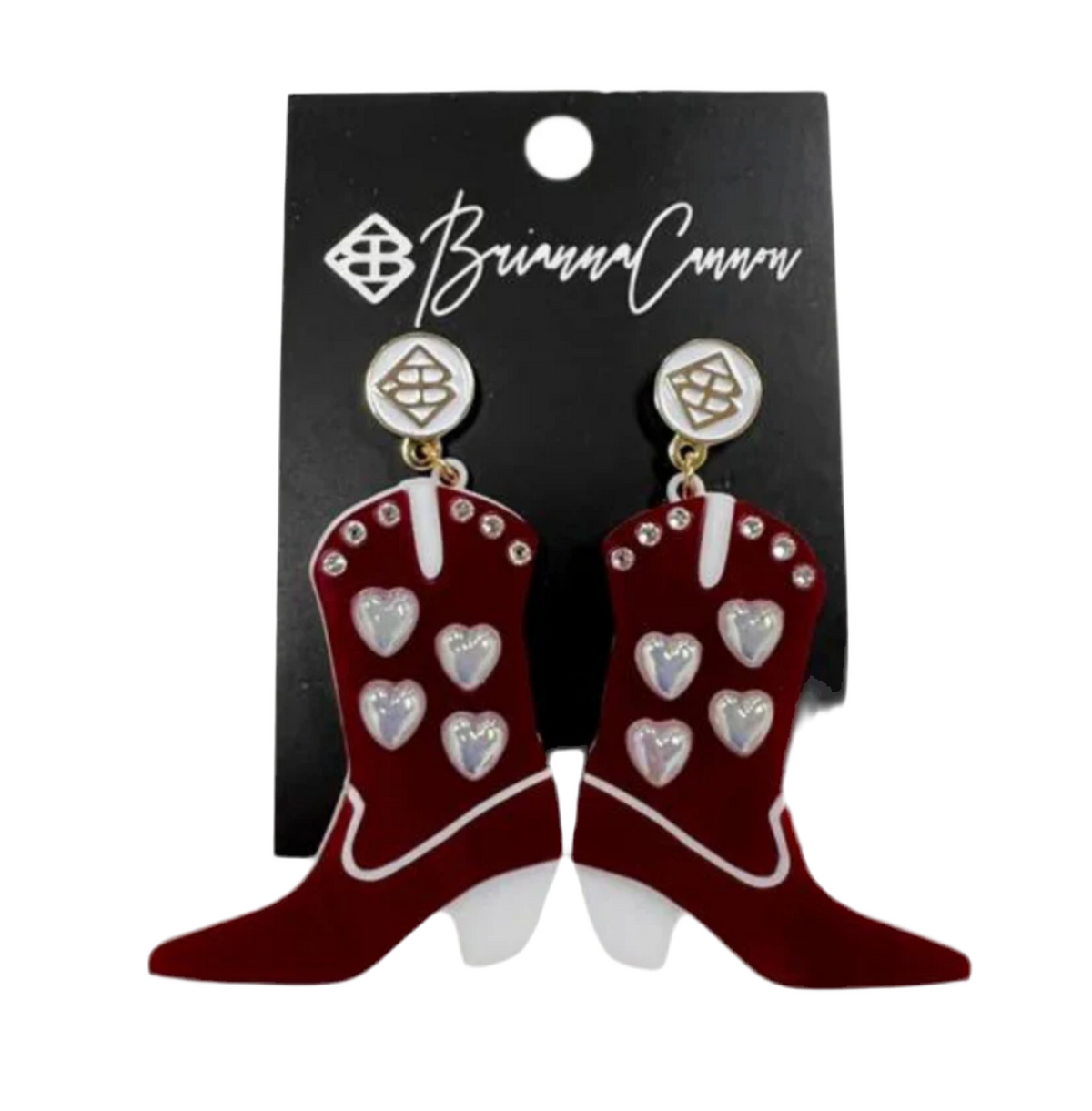 Maroon Boot Earrings