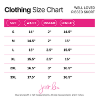 Well Loved Ribbed Skort - Red