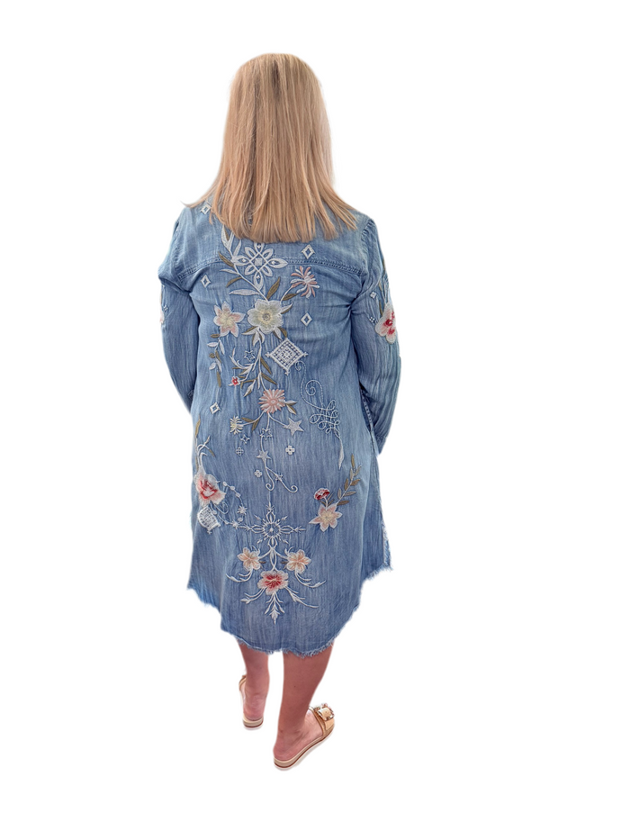 Kyla Seo Isa Long Sleeve Denim Dress