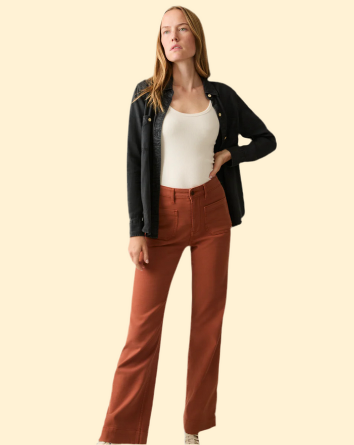 Faherty Stretch Terry Patch Pocket Pants - Imperial Topaz