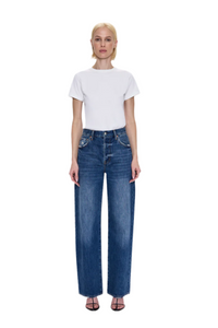 Pistola Tate High Rise Bowed Wide Leg Jean - Fulton