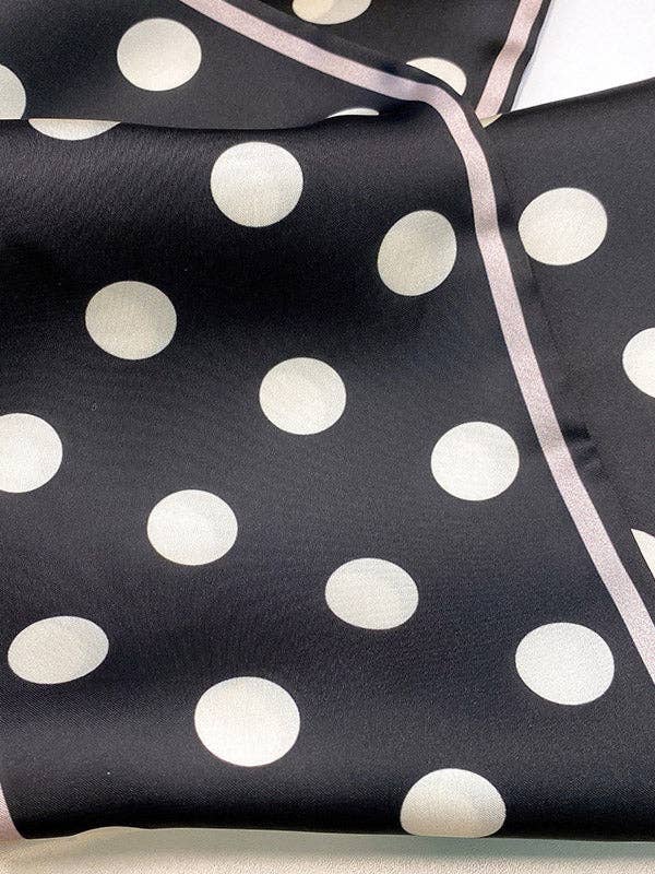 Vintage Polka-Dot Striped Printed Scarf