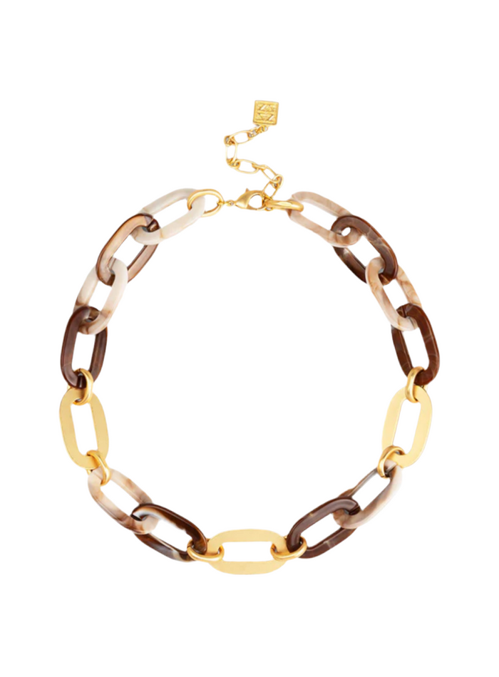 Isla Marbled Link Short Necklace