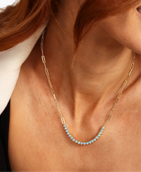 Not Your Basic Blue Opal Samantha Tennis Necklace