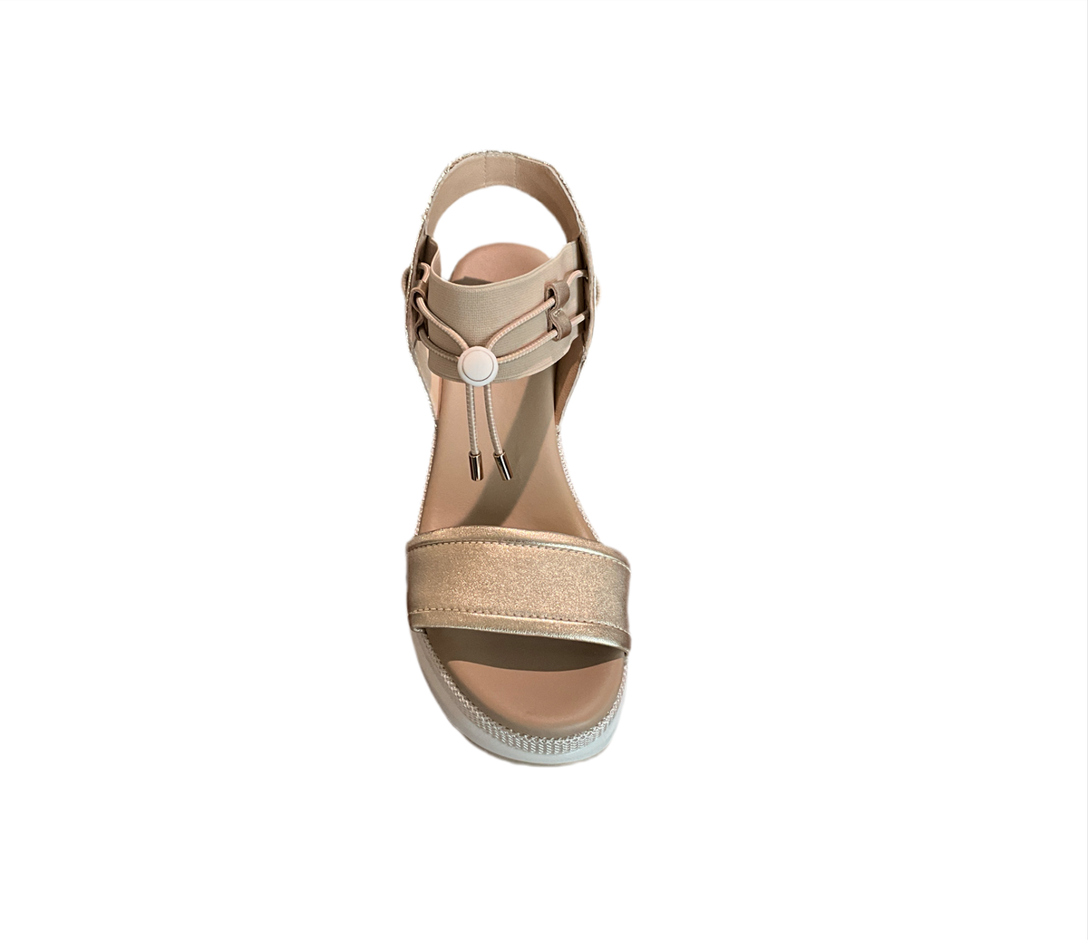 NeroGiardini Italian Bungee Platform Wedge Sandal