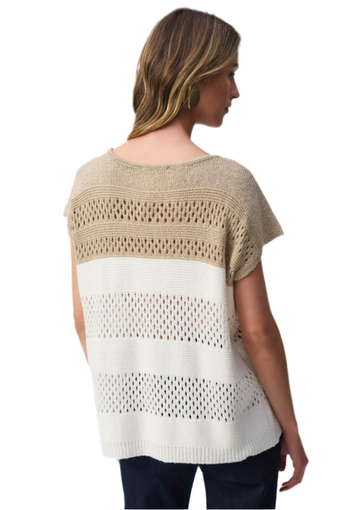 Joseph Ribkoff Metallic Knit Sweater Pullover
