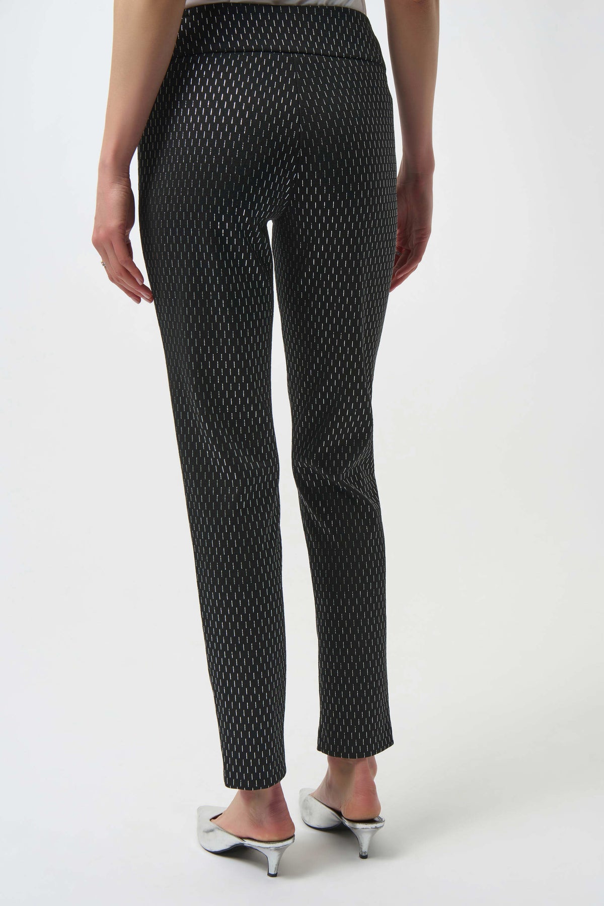 Joseph Ribkoff Foiled Heavy Knit Slim Fit Pants