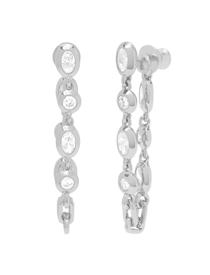 She's A Boss Soft Hoops in Silver Melinda Maria