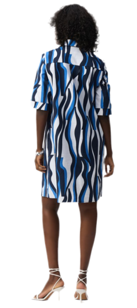Joseph Ribkoff Stretch Poplin Trapeze Shirt Dress