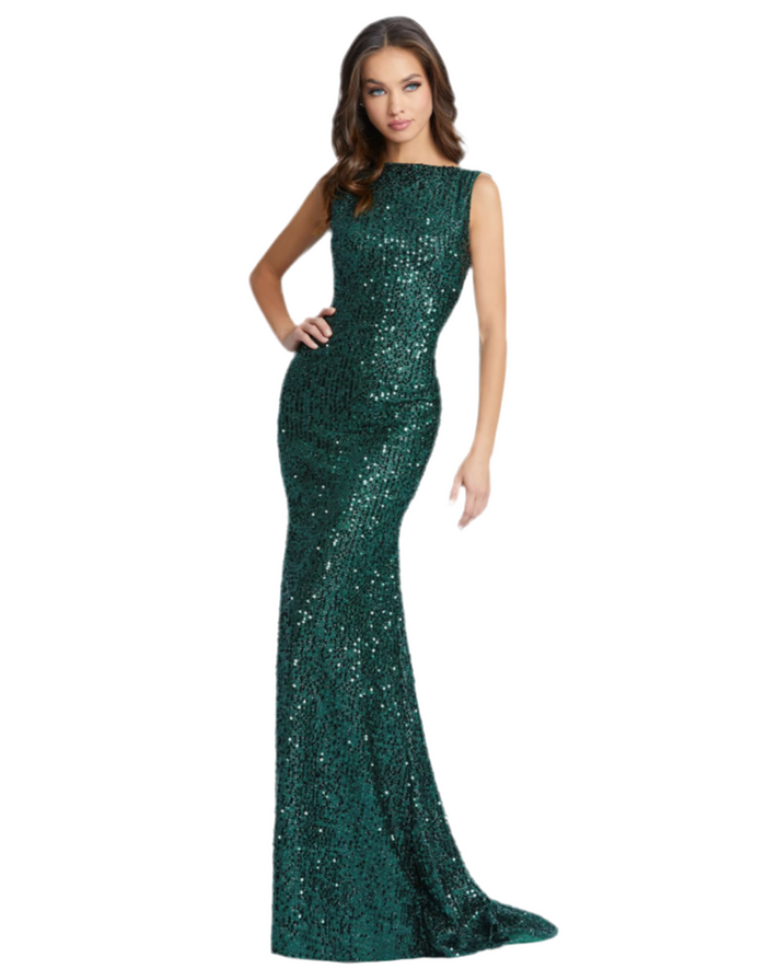 Sequined Emerald Dress