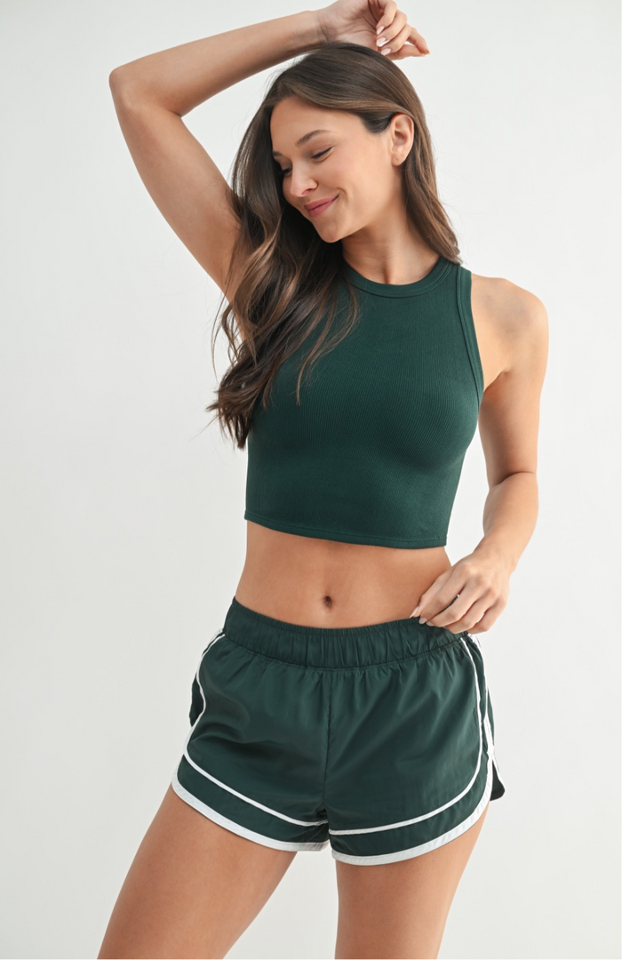 Mono b Flexform Seamless Muscle Tank- Evergreen