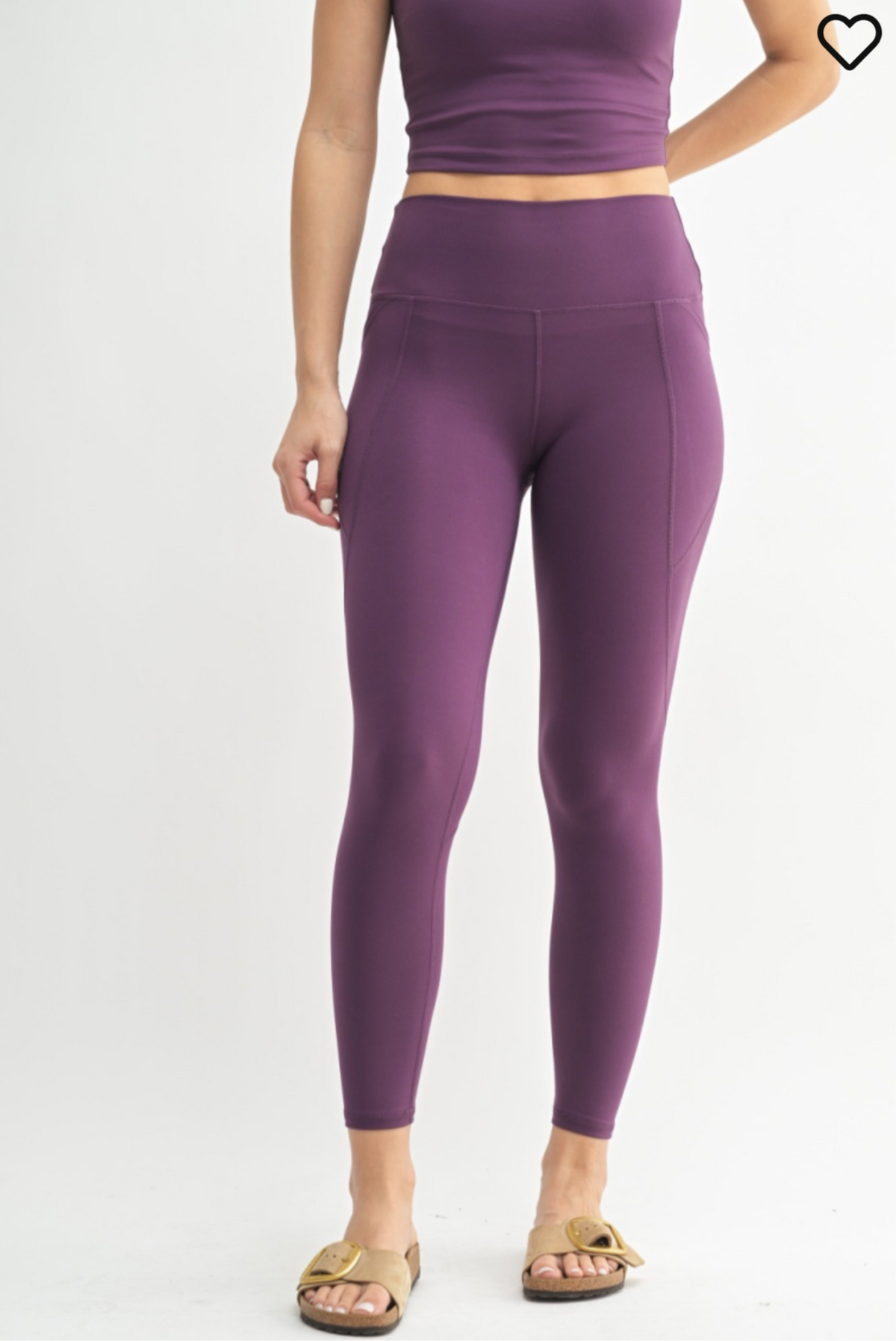 Mono b- Venice Cloud Light Sculpt High-Waisted Leggings- Merlot