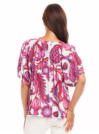 Karen Kane Short Sleeve Peasant Top