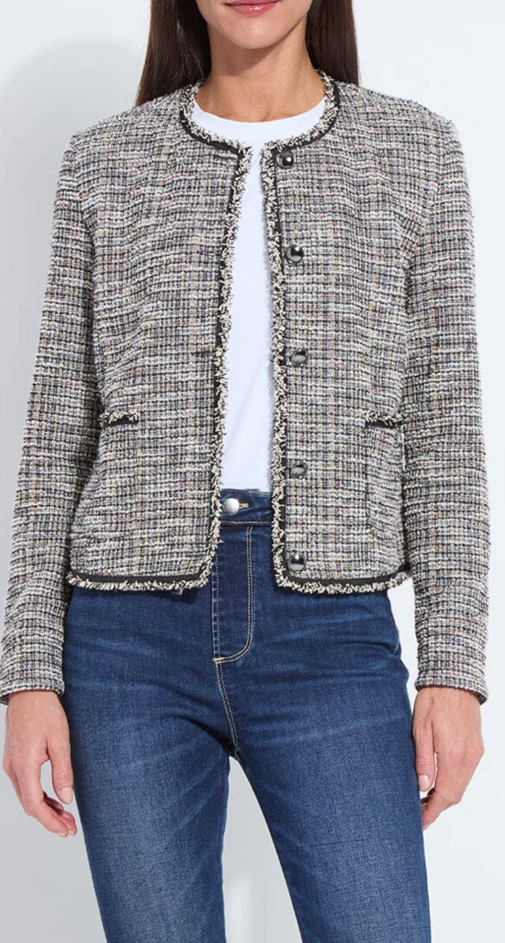 Lysse-Charlotte Collarless St Tweed Jacket