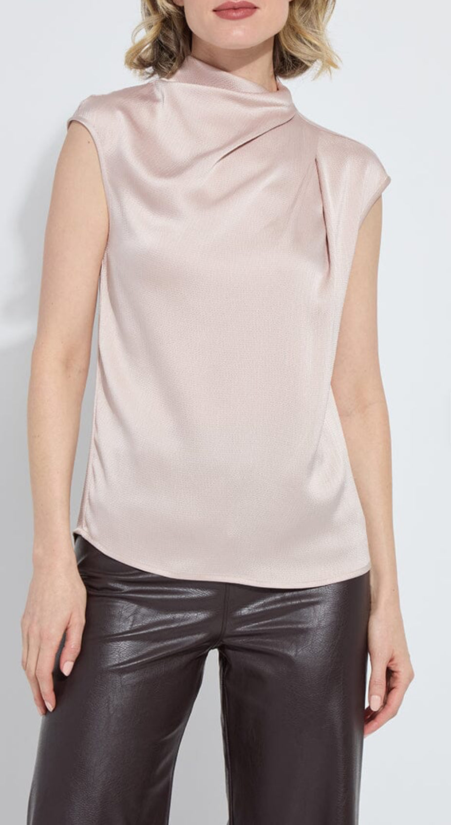 Lysse-Aisha High Neck Draped Blouse
