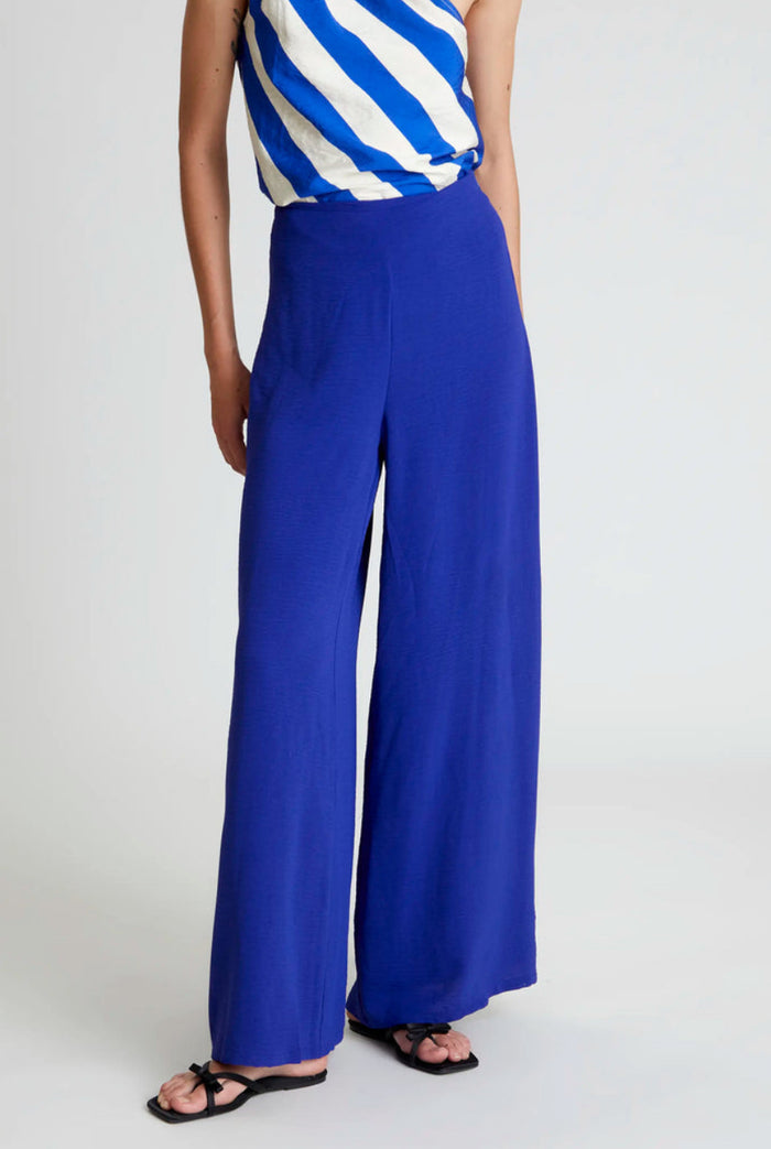 Wide Leg Blue Pants