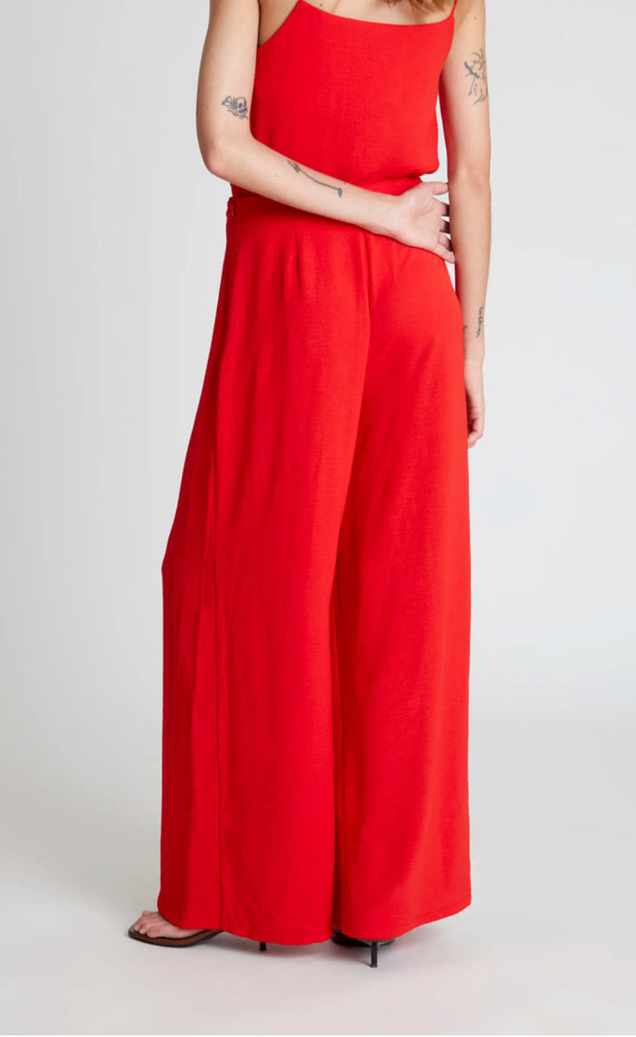Red Wide Leg Pants