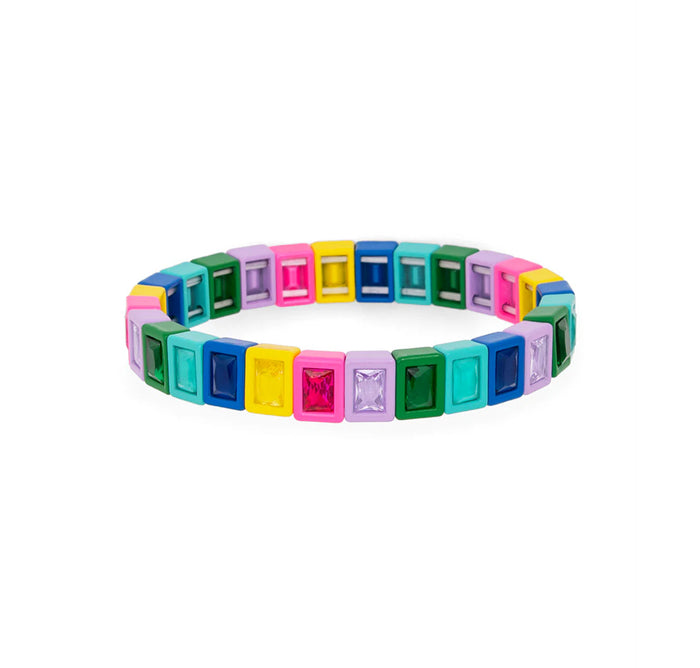 Pink/Multi Crystal Stretch Bracelet Jewelry