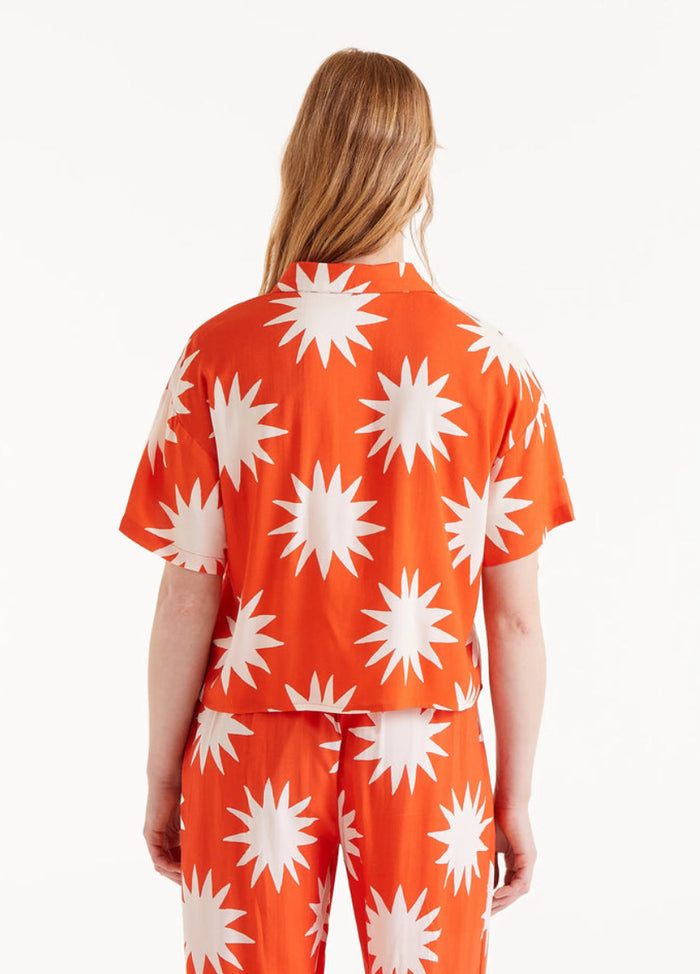 Big Sun Print Short-Sleeved Shirt