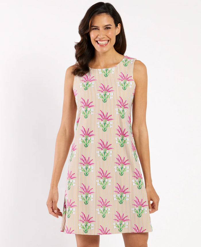 Jude Connally Beth Dress Jude Cloth- Garden Stripe Sand