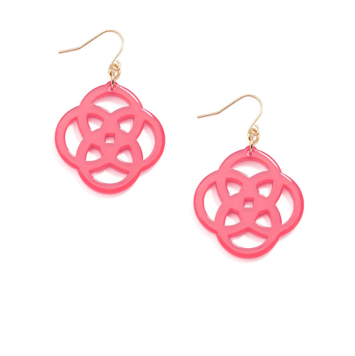 Grace Drop Earring- Neon Pink