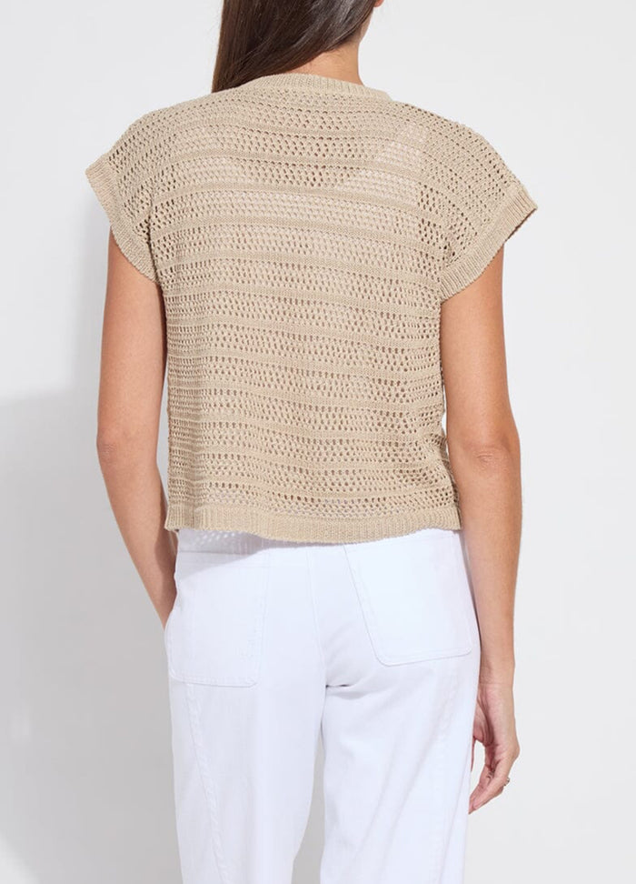 Lysse Brisa Linen Mesh Sleeveless Cardi