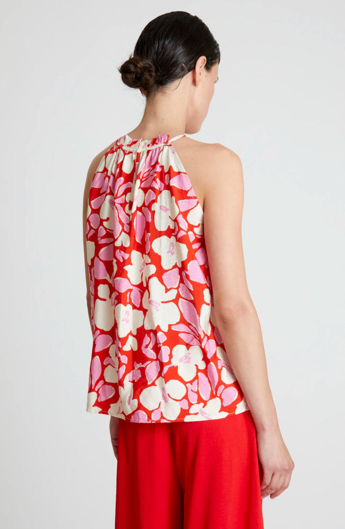 Tremezzo floral print halter top