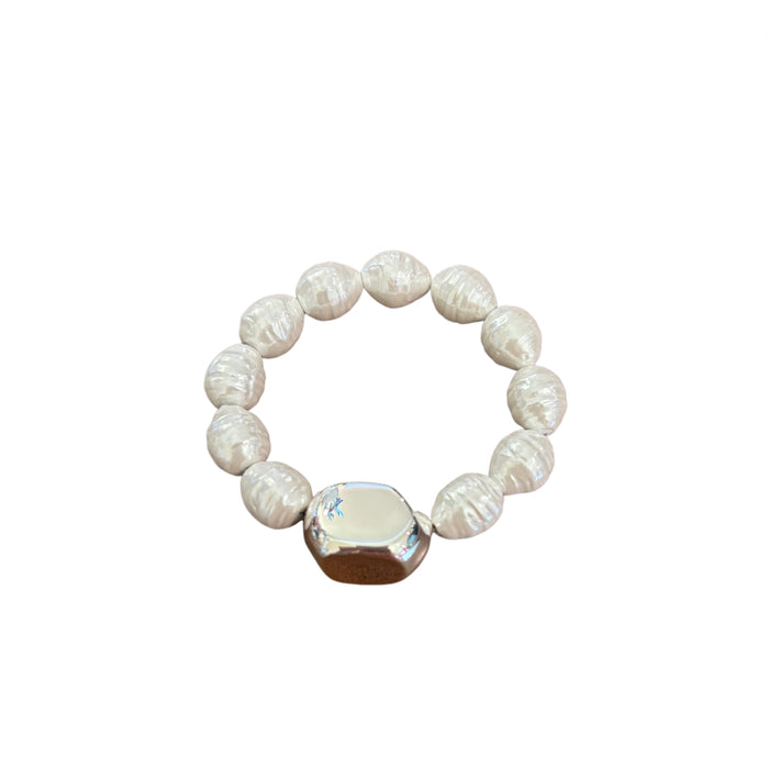 Simon Sebagg Stretch Pearl Bracelet