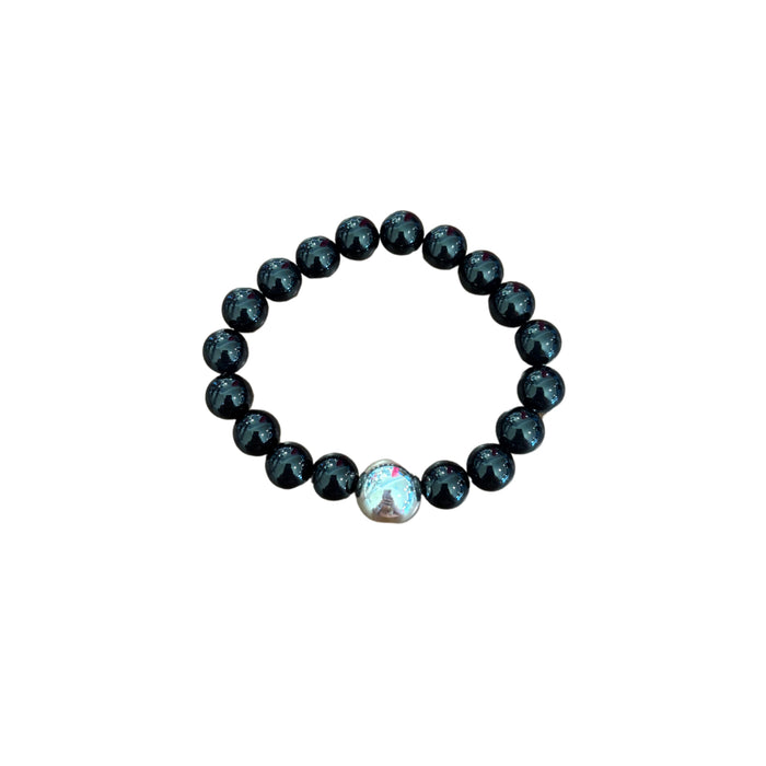 Simon Sebagg Stretch Black Onyx Bracelet