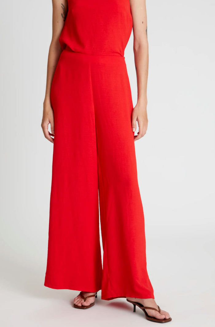 Red Wide Leg Pants