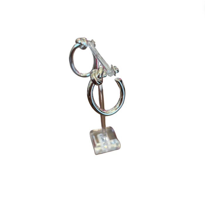 Simon Sebbag Top Knot Hoop Sterling Silver Earrings