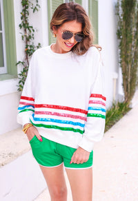 Out Of Town Sequin Pullover